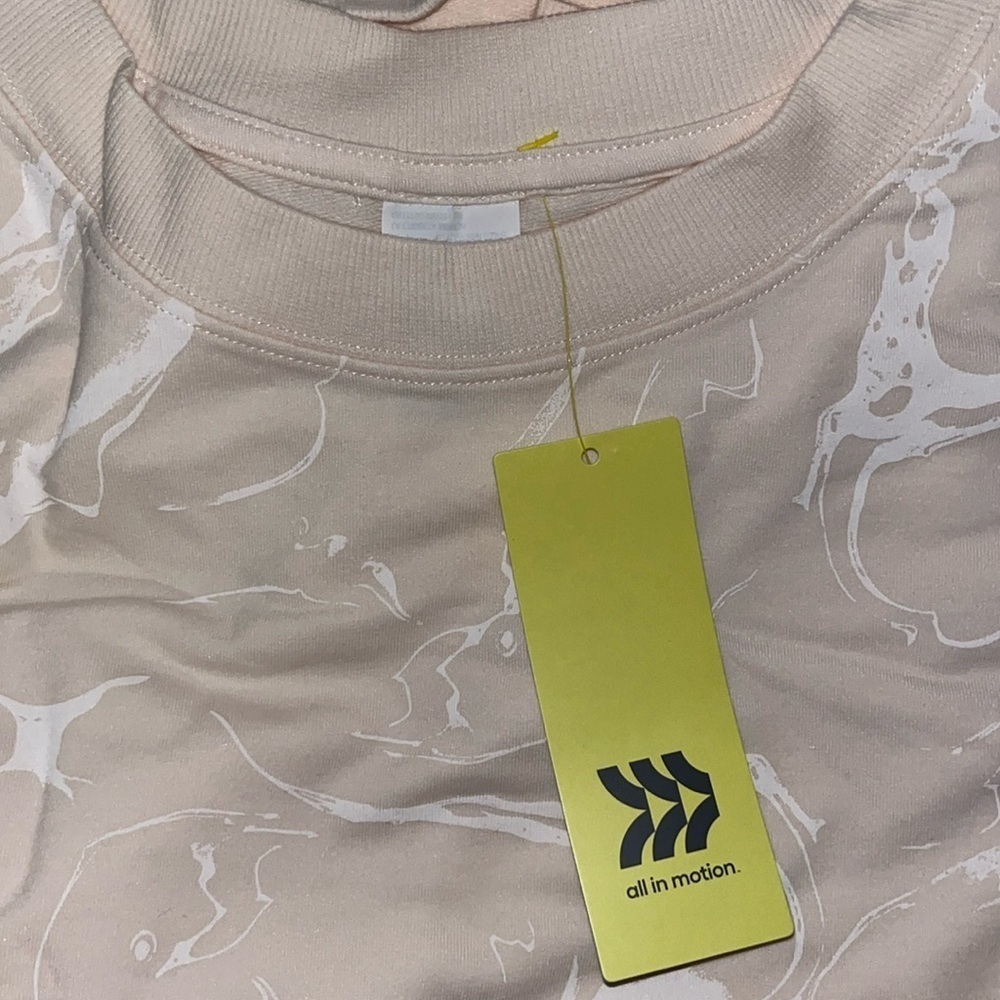 All In Motion FRENCH TERRY Long Sleeve SWEATSHIRT Ivory Women’s 4X 28-30 - Picture 6 of 13